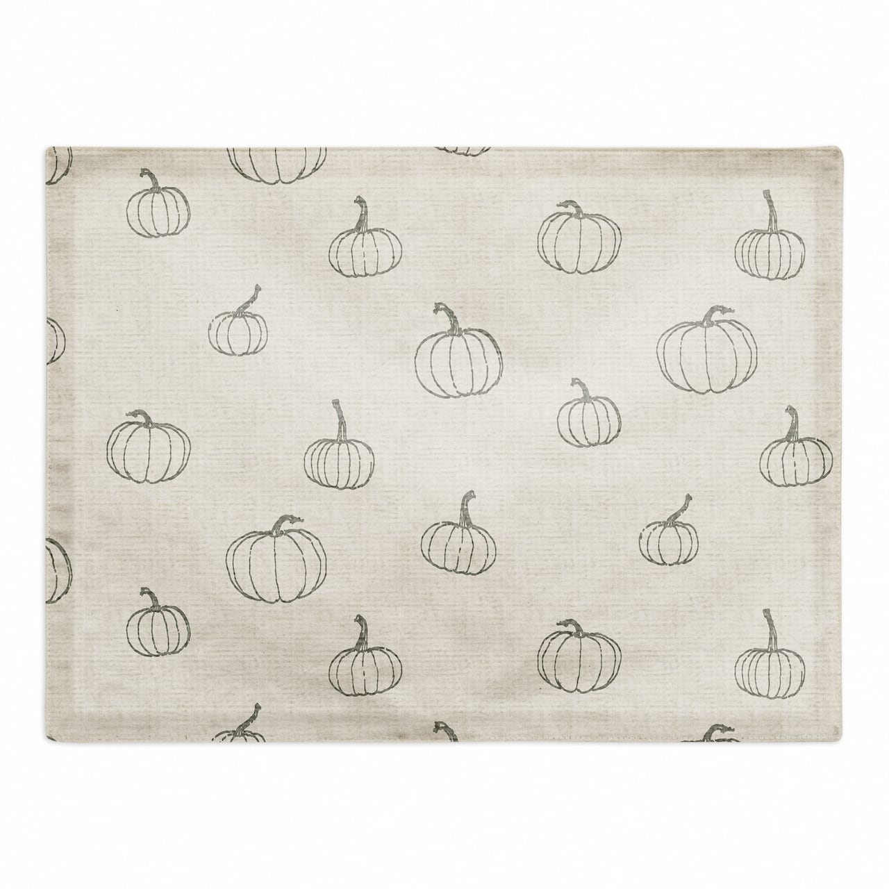 Gray Mini Pumpkin Pattern Cotton Twill Placemat
